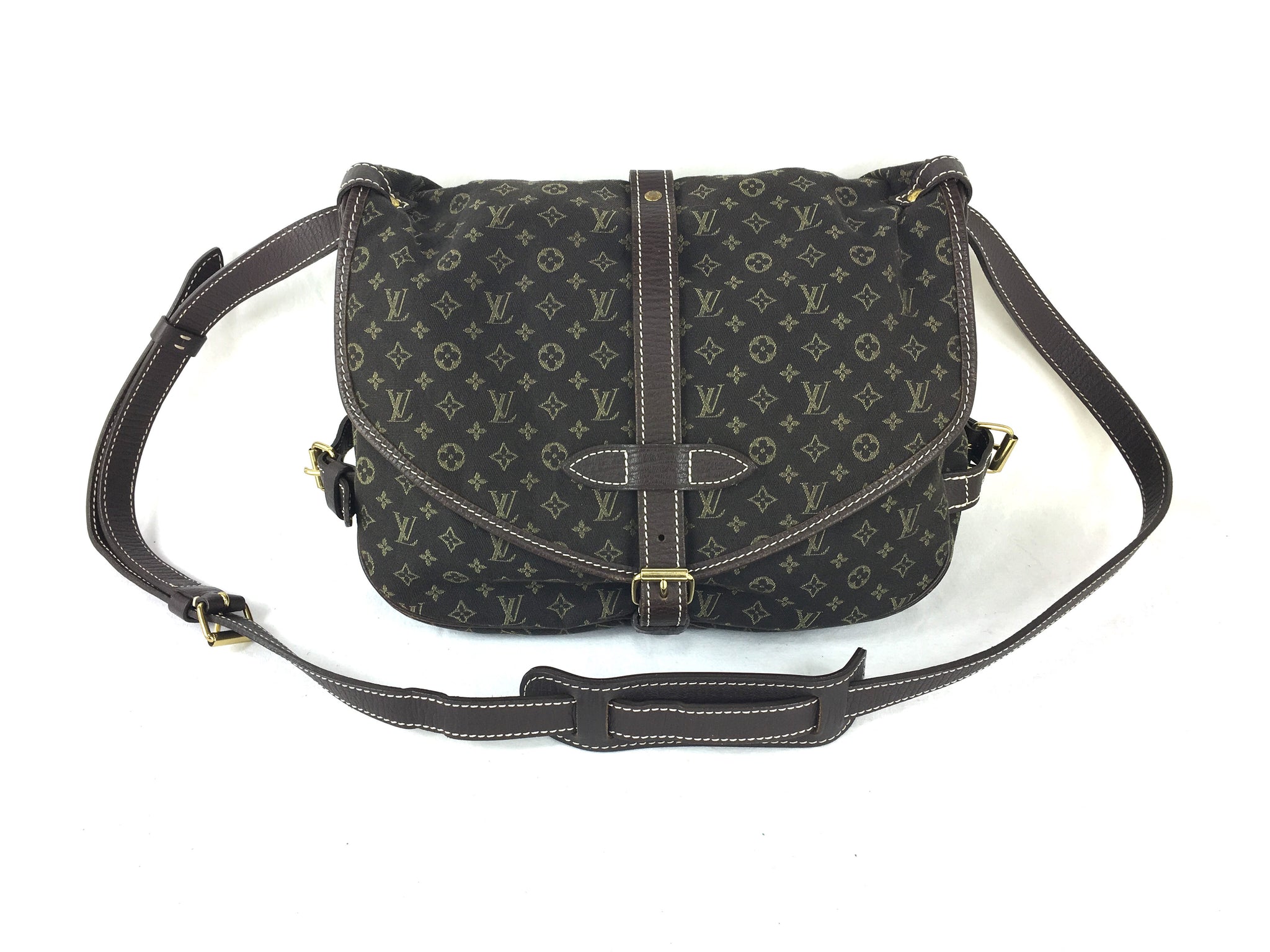 LOUIS VUITTON Monogram Saumur 30 Crossbody (Brown Canvas)