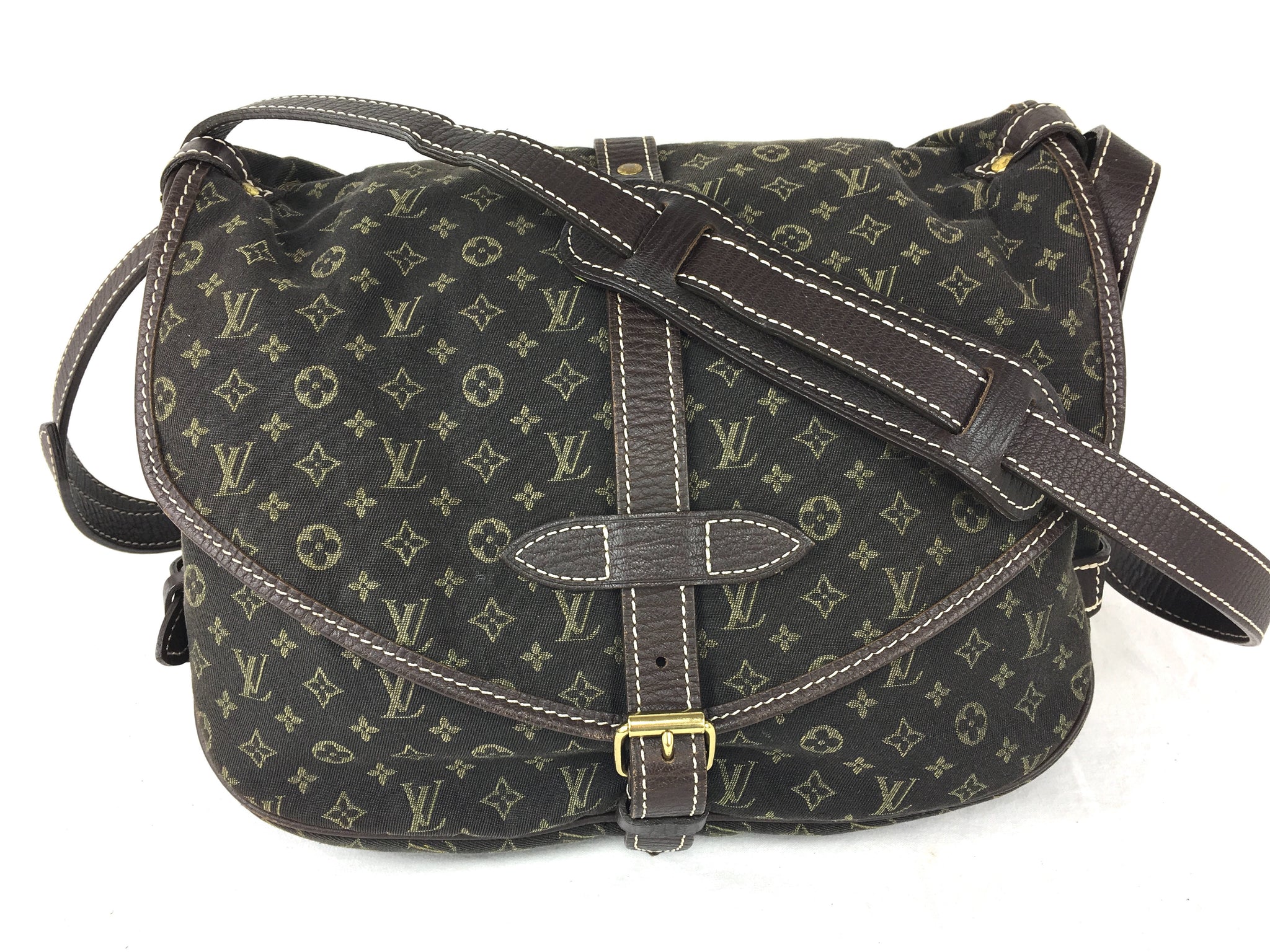 LOUIS VUITTON Monogram Saumur 30 Crossbody (Brown Canvas)