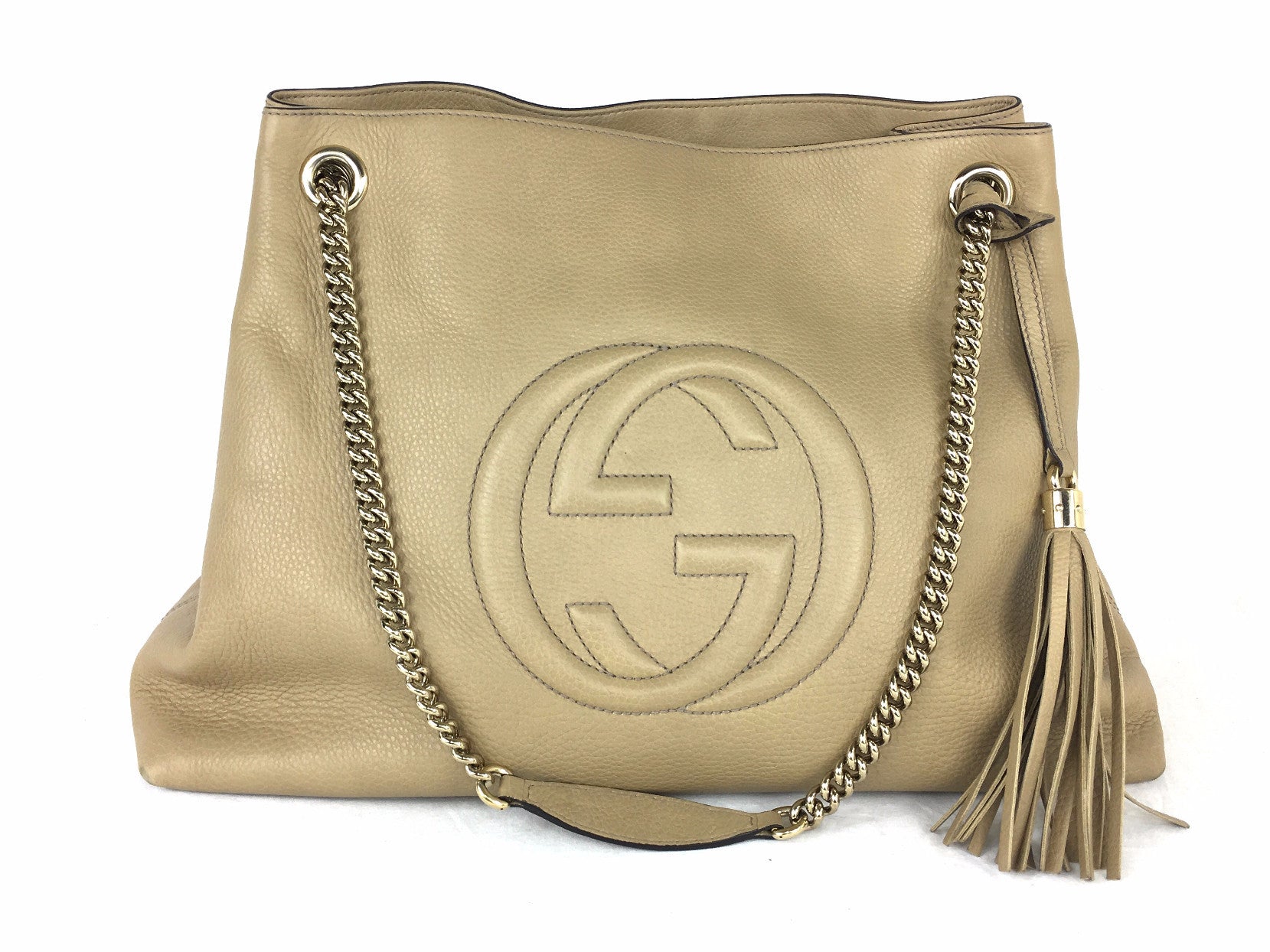 GUCCI Soho Pebbled Leather Tote (Large)