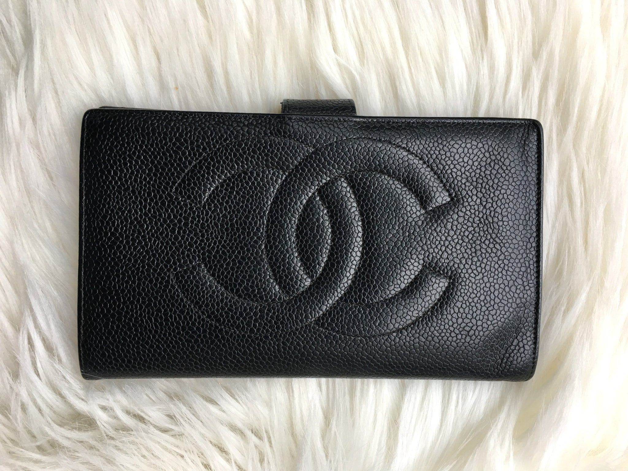 CHANEL Caviar Black CC Wallet