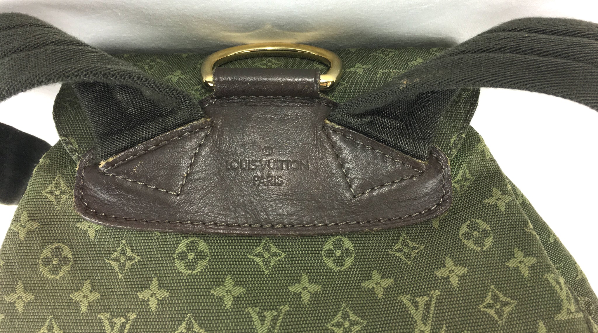 LOUIS VUITTON Montsouris GM Backpack (Olive Green & Brown Monogram)