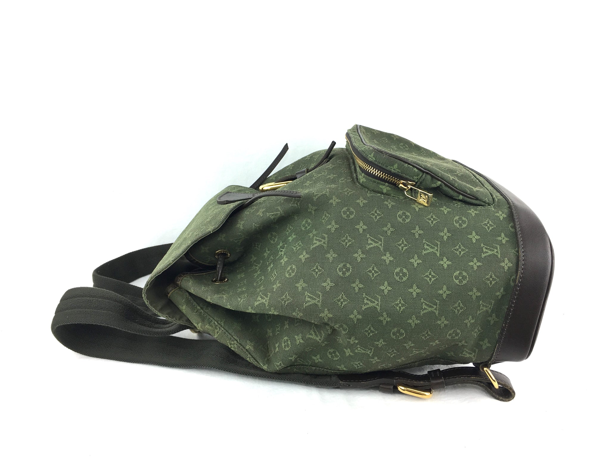 LOUIS VUITTON Montsouris GM Backpack (Olive Green & Brown Monogram)