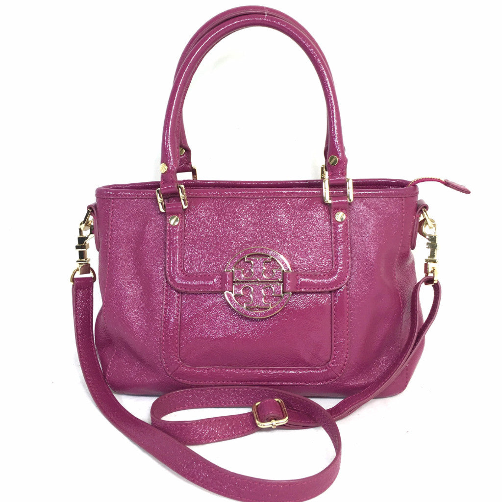 TORY BURCH Amanda Mini Satchel in Plum Purple