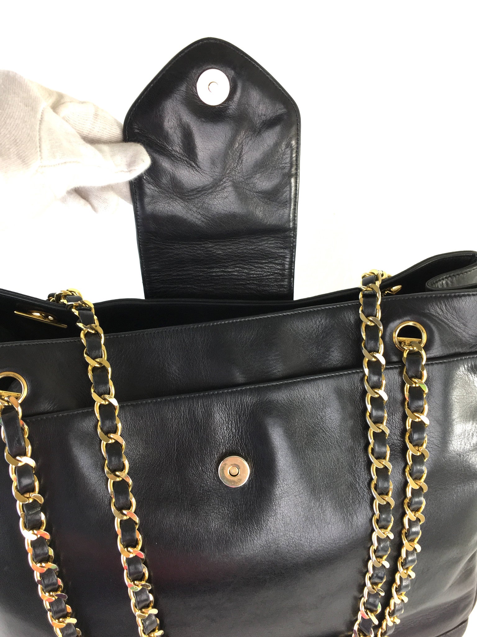 CHANEL Black XL Shoulder Tote