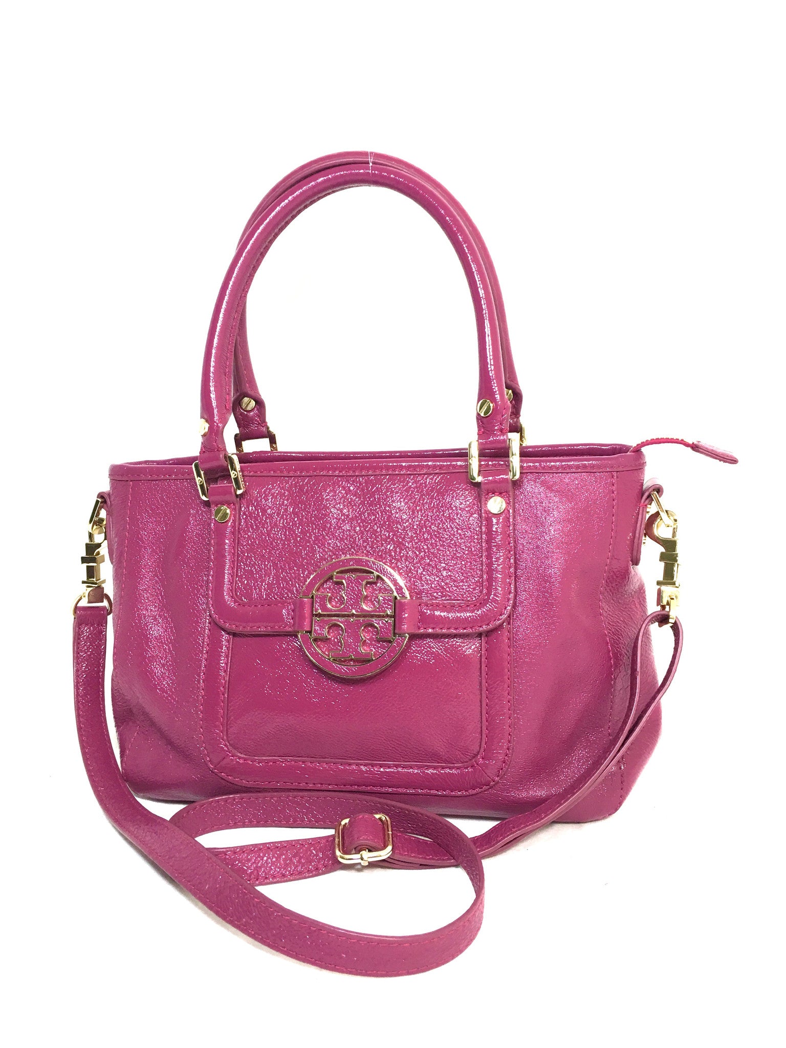 TORY BURCH Amanda Mini Satchel in Plum Purple