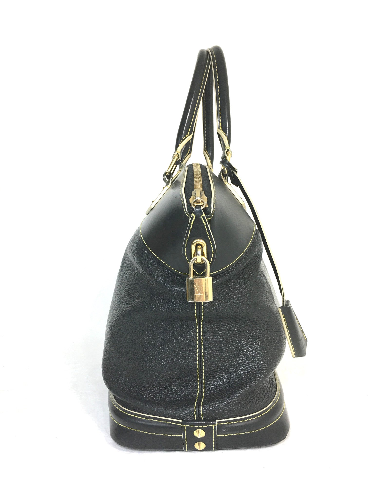 LOUIS VUITTON Black Suhali Lockit MM Bag