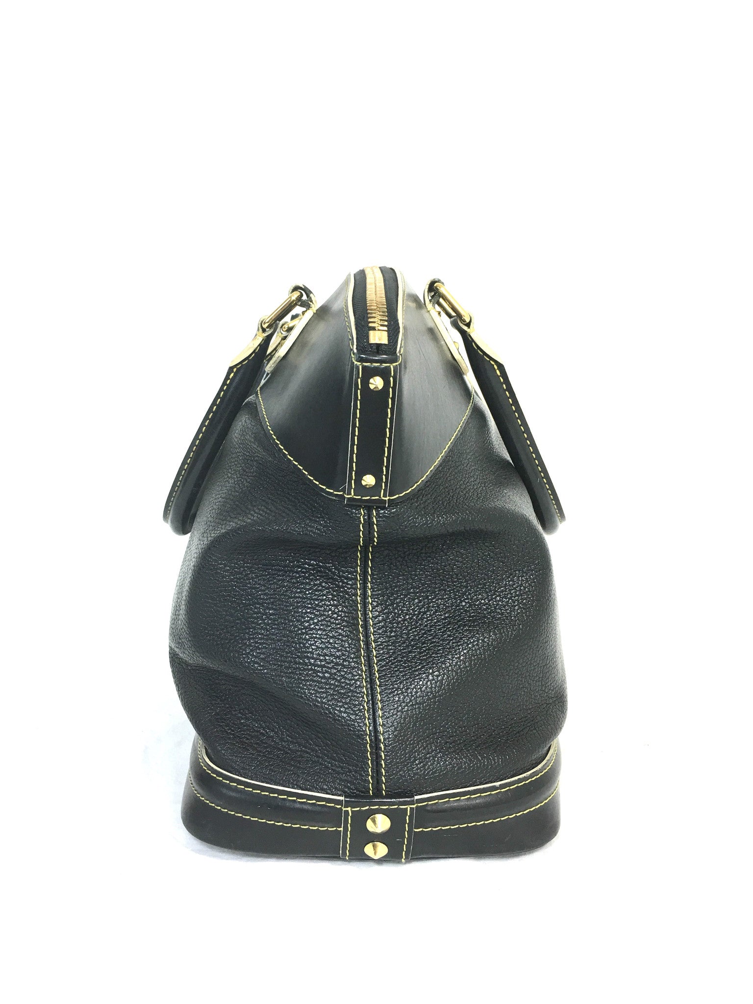 LOUIS VUITTON Black Suhali Lockit MM Bag