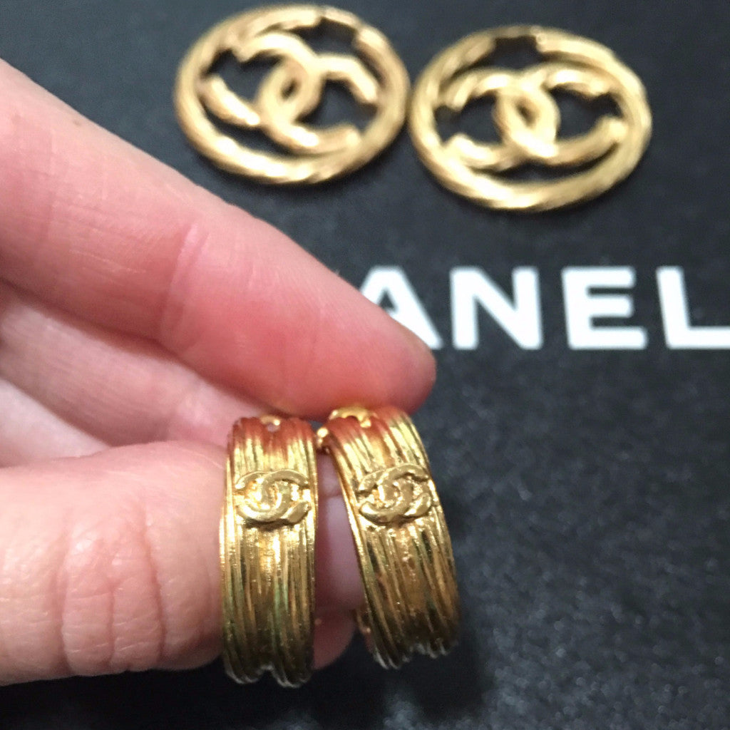 CHANEL Vintage 2-way Earrings