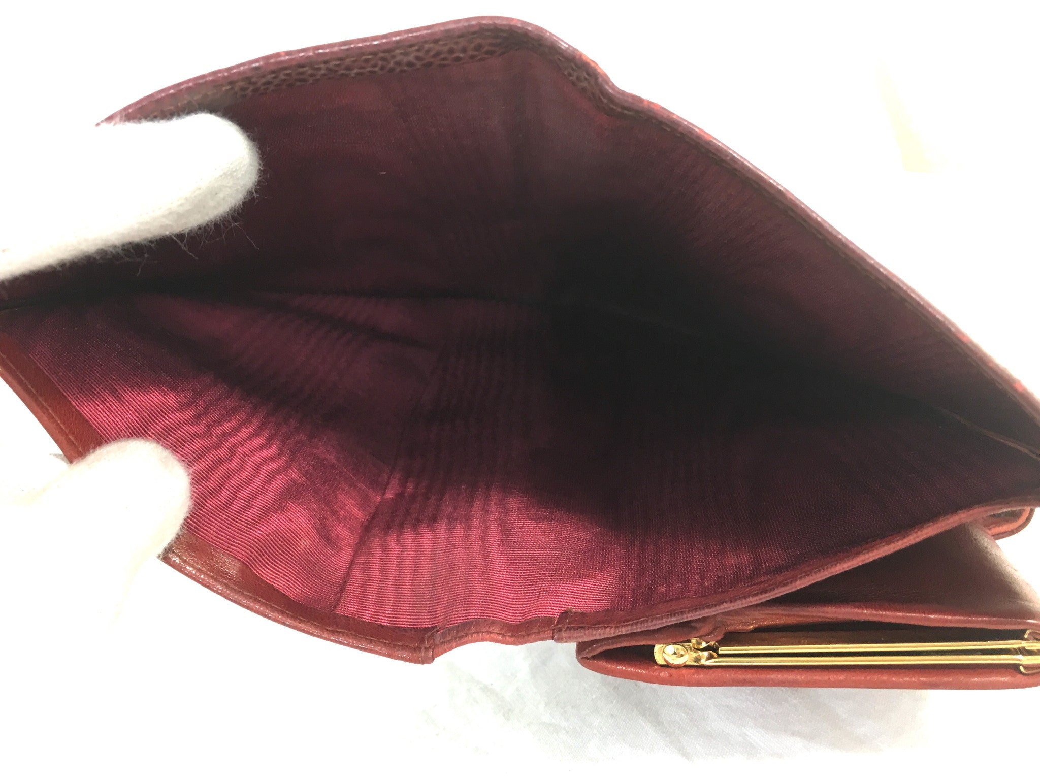 CHANEL Long Wallet Bordeaux/Burgundy Leather