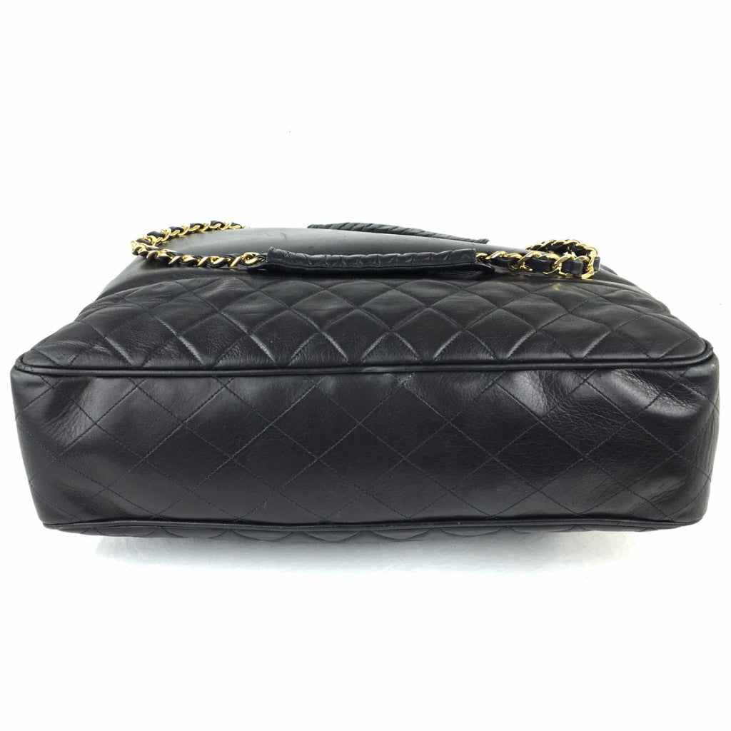 CHANEL Black XL Shoulder Tote