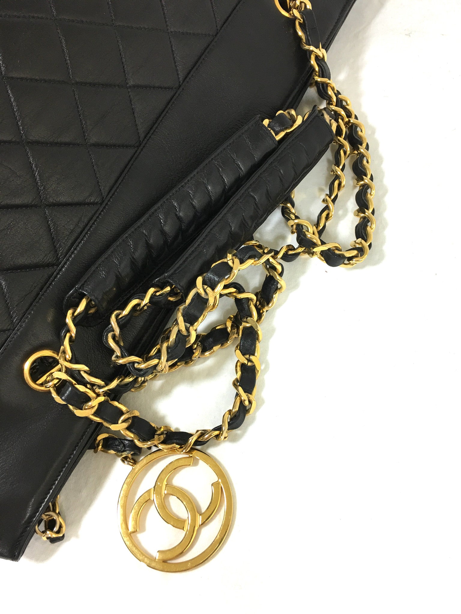 CHANEL Black Quilted CC Charm XL Shoulder Bag