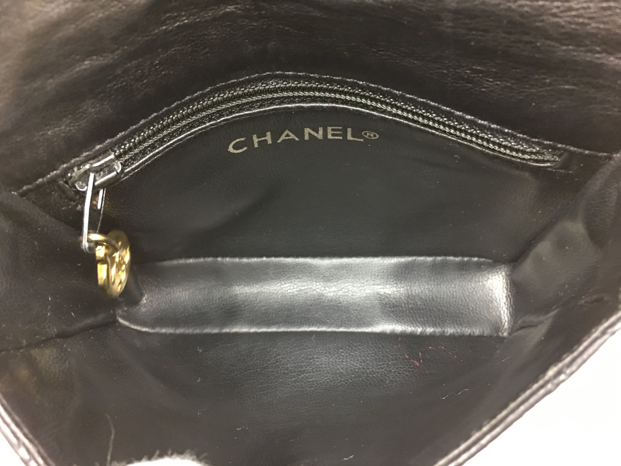 CHANEL Black Lambskin Quilted Bum Bag (Waist Bag)