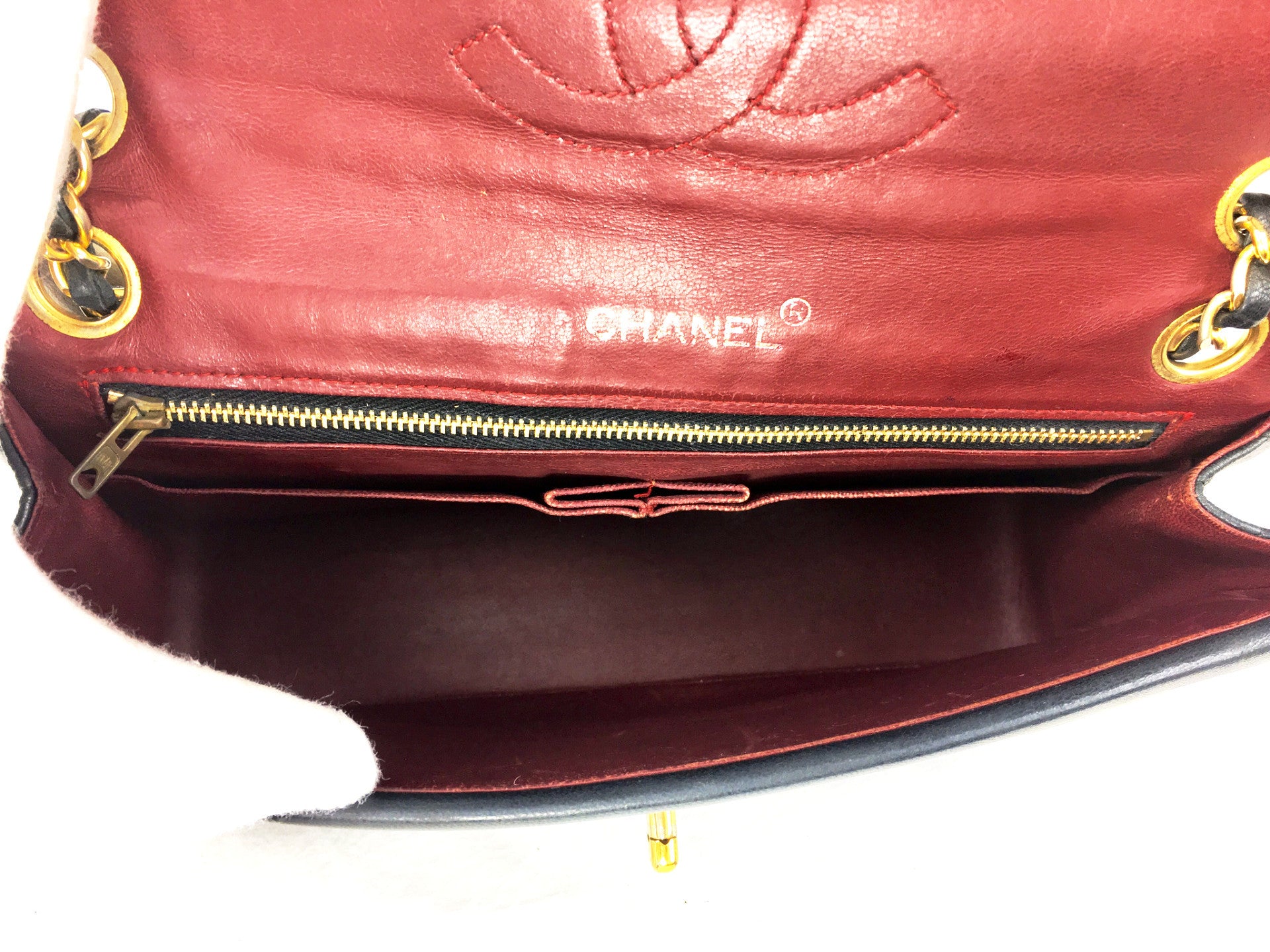 CHANEL Black Quilted Double-Flap Bag
