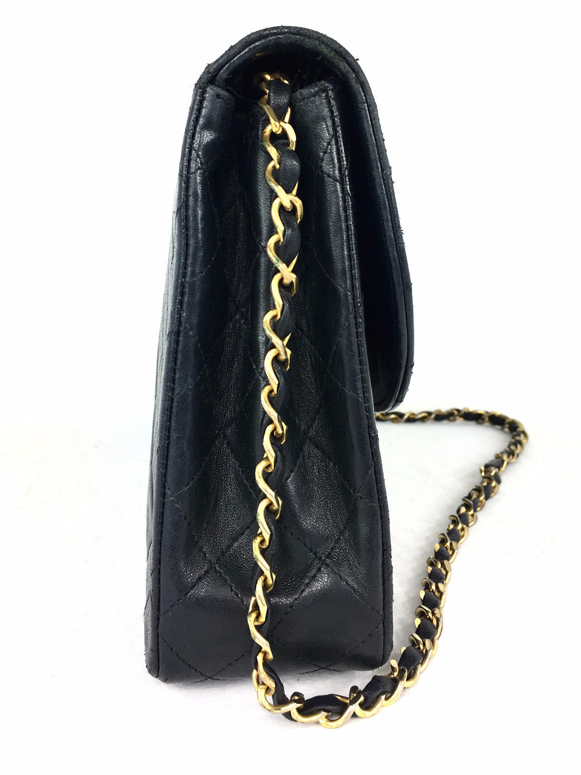 CHANEL Black Lambskin Flap Bag