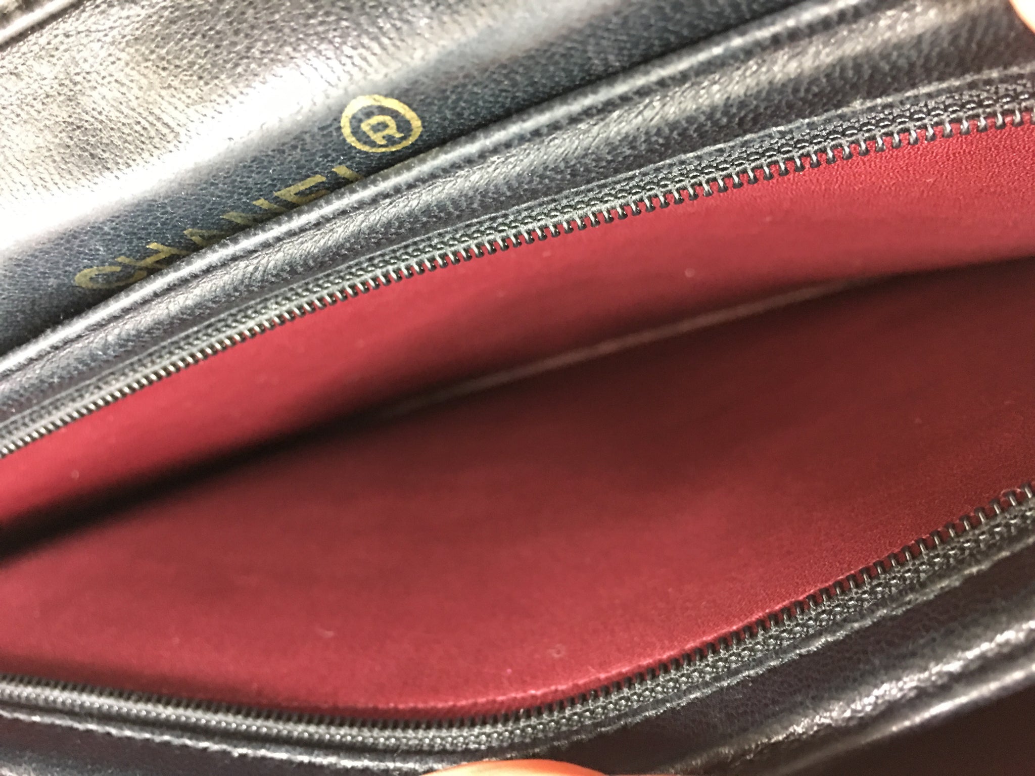 CHANEL Black Lambskin Flap Bag