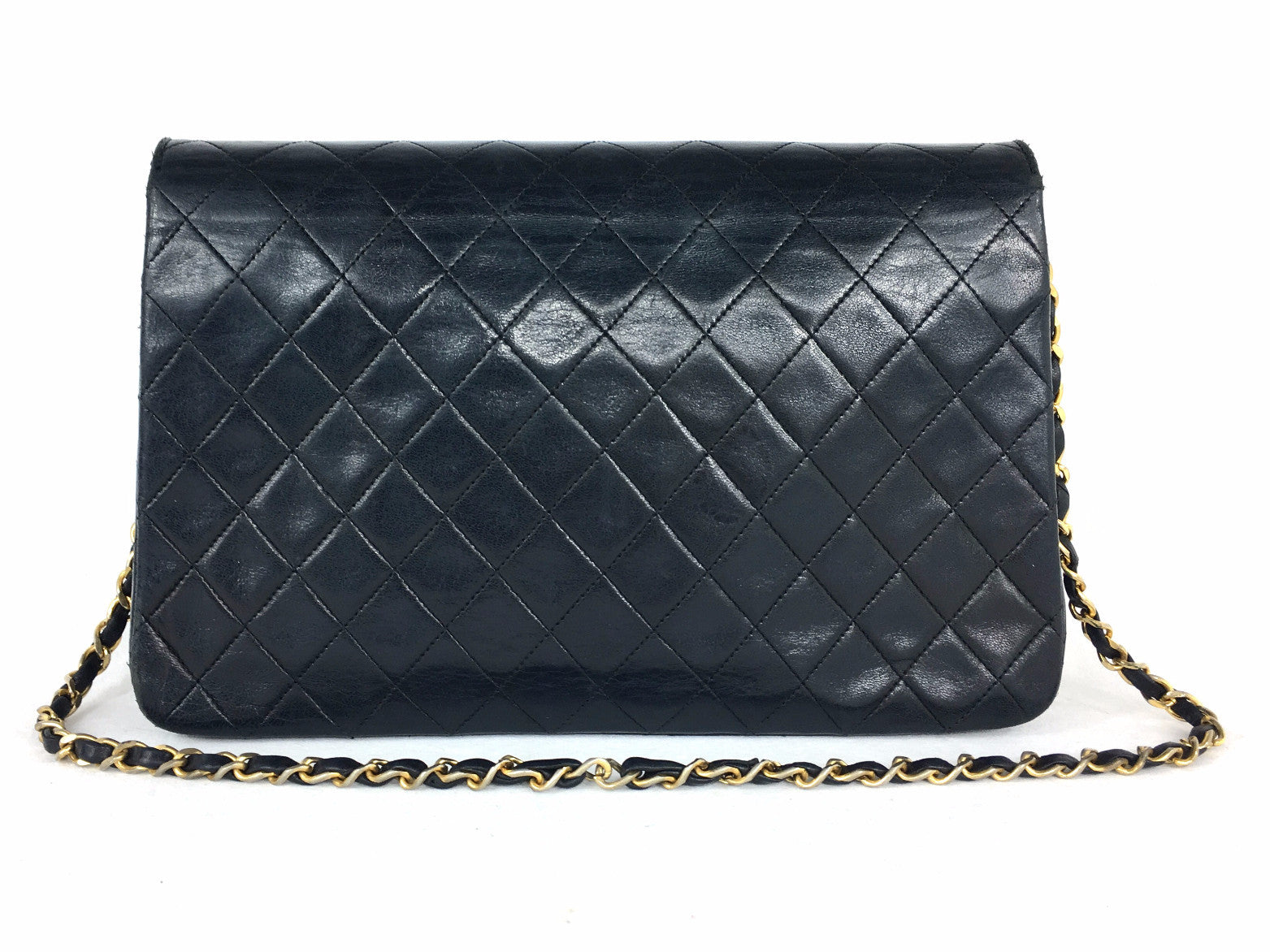 CHANEL Black Lambskin Flap Bag