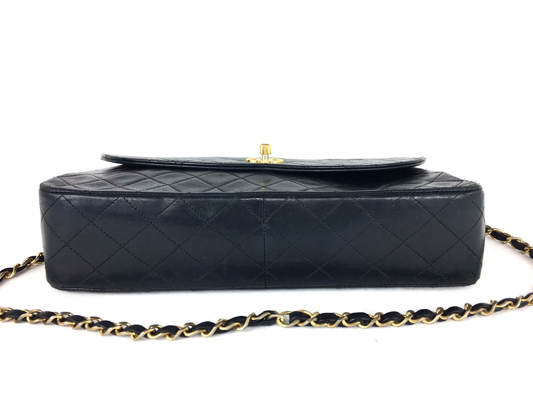 CHANEL Black Lambskin Flap Bag