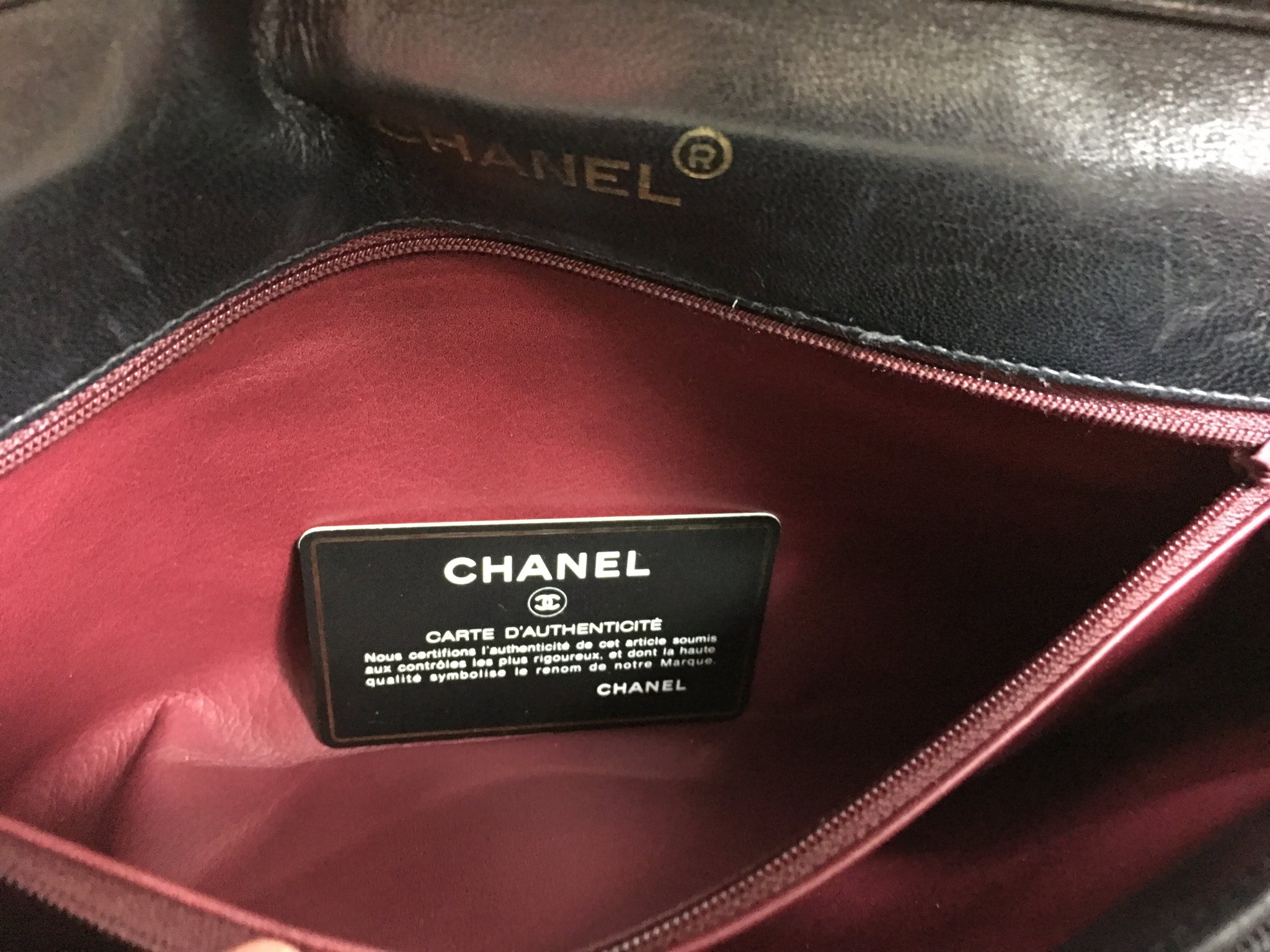 CHANEL Black Lambskin Flap Bag