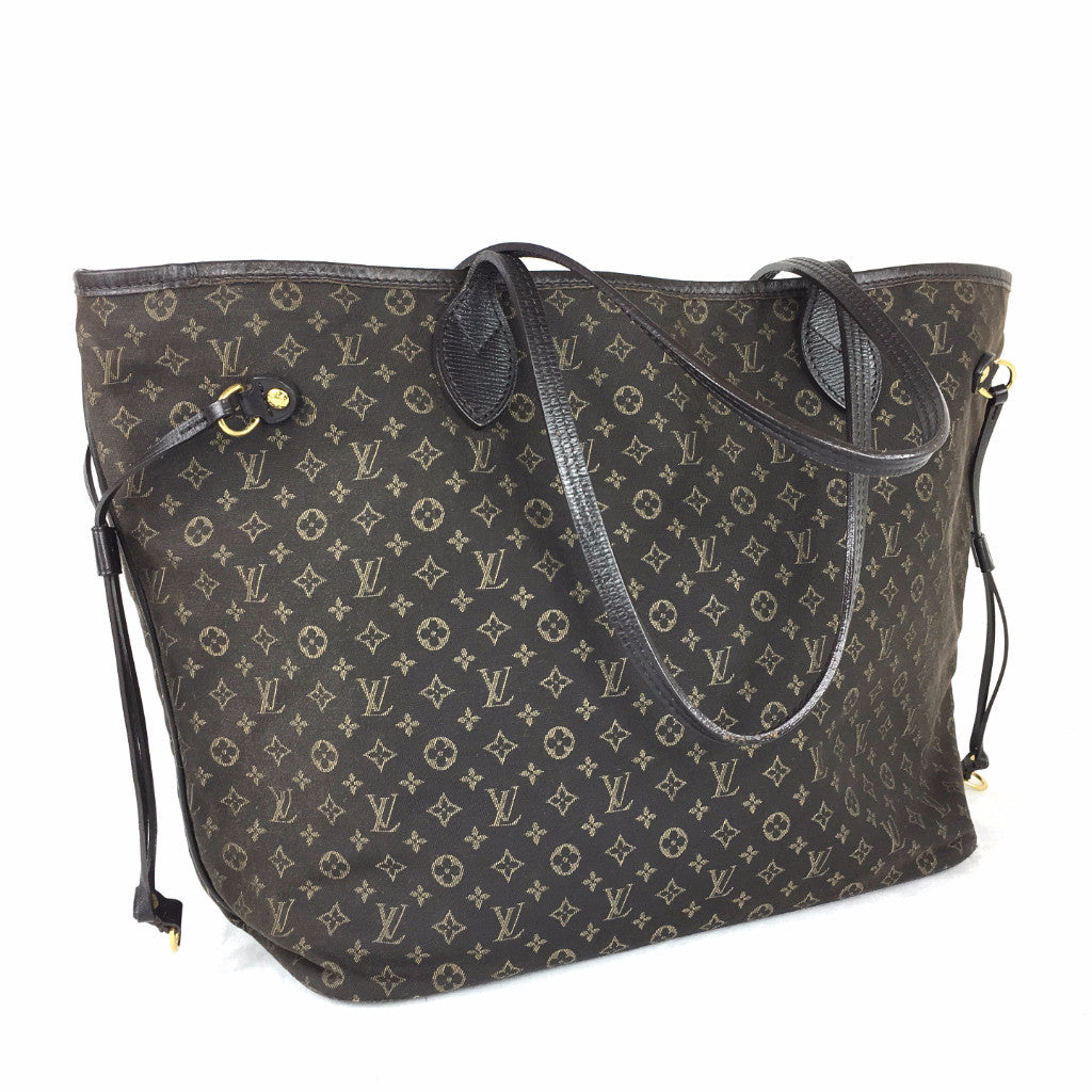 LOUIS VUITTON Neverfull MM (Fusain Monogram Idylle Canvas)