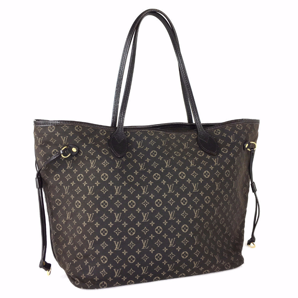 LOUIS VUITTON Neverfull MM (Fusain Monogram Idylle Canvas)