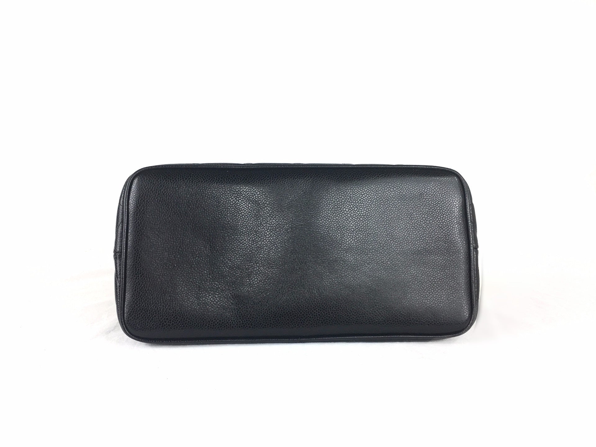 CHANEL Black Caviar Leather Medallion Tote