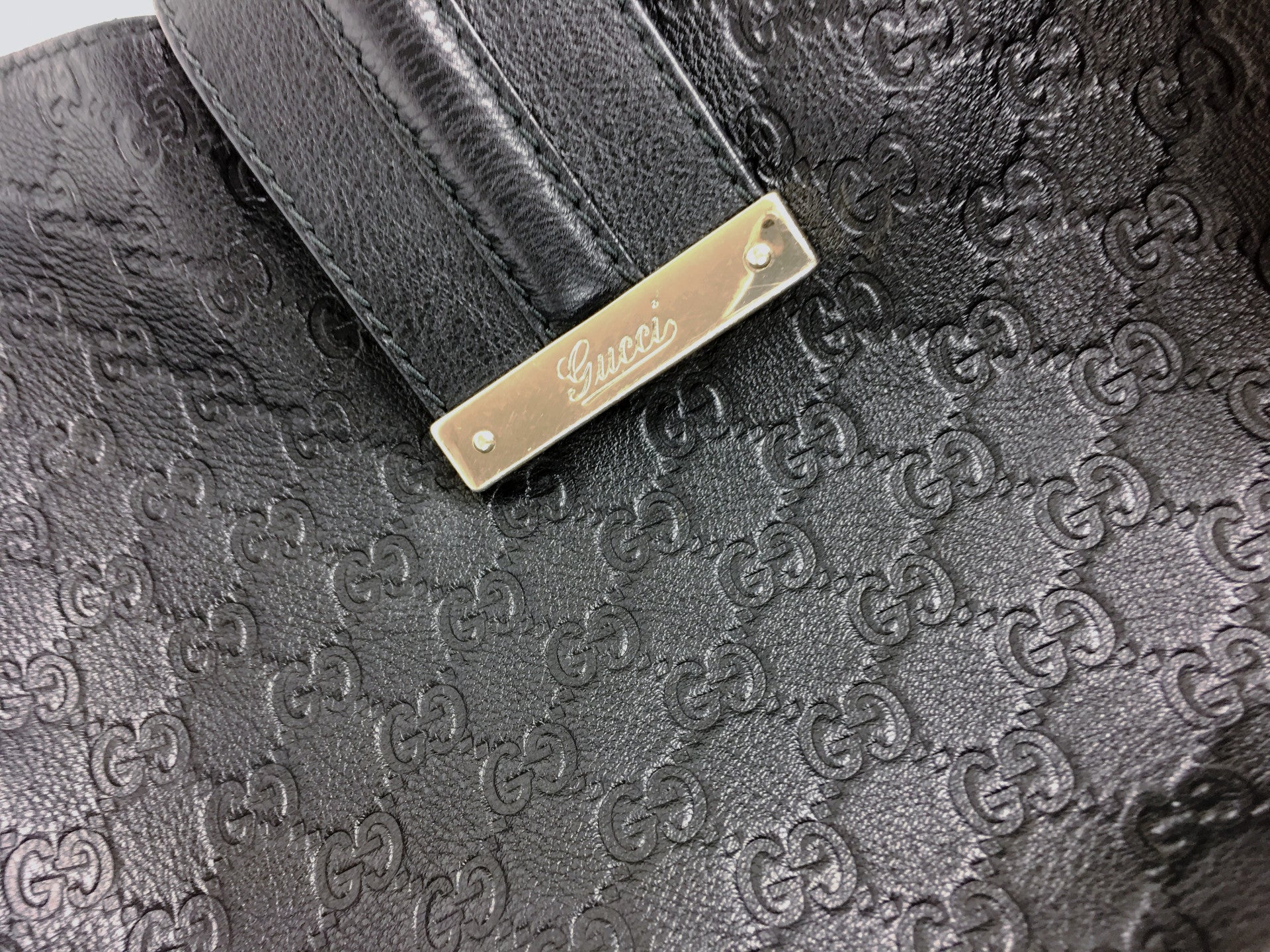GUCCI Guccissima Black Hobo Bag