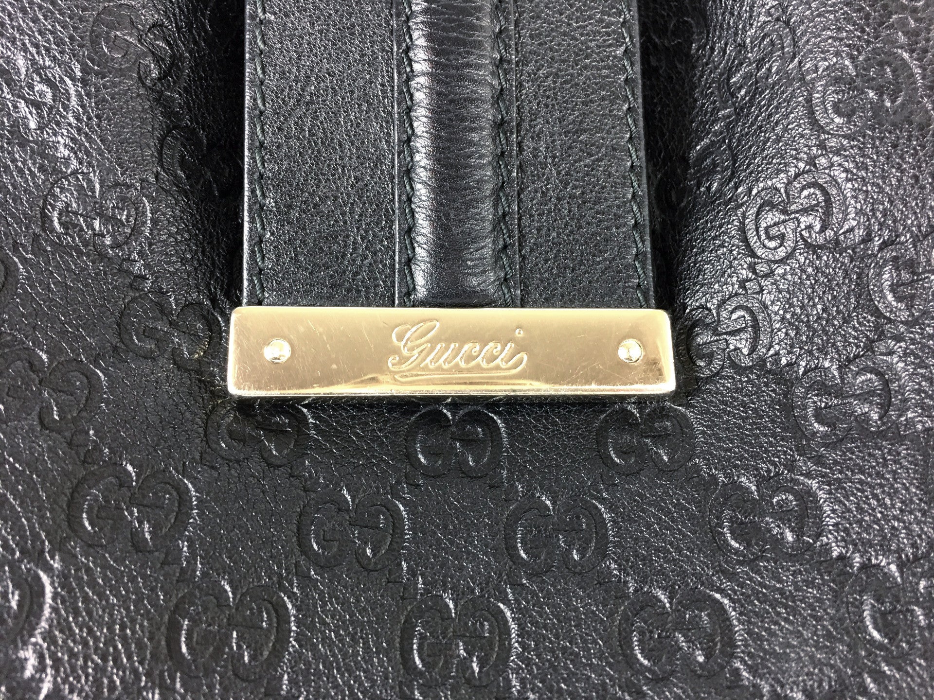 GUCCI Guccissima Black Hobo Bag
