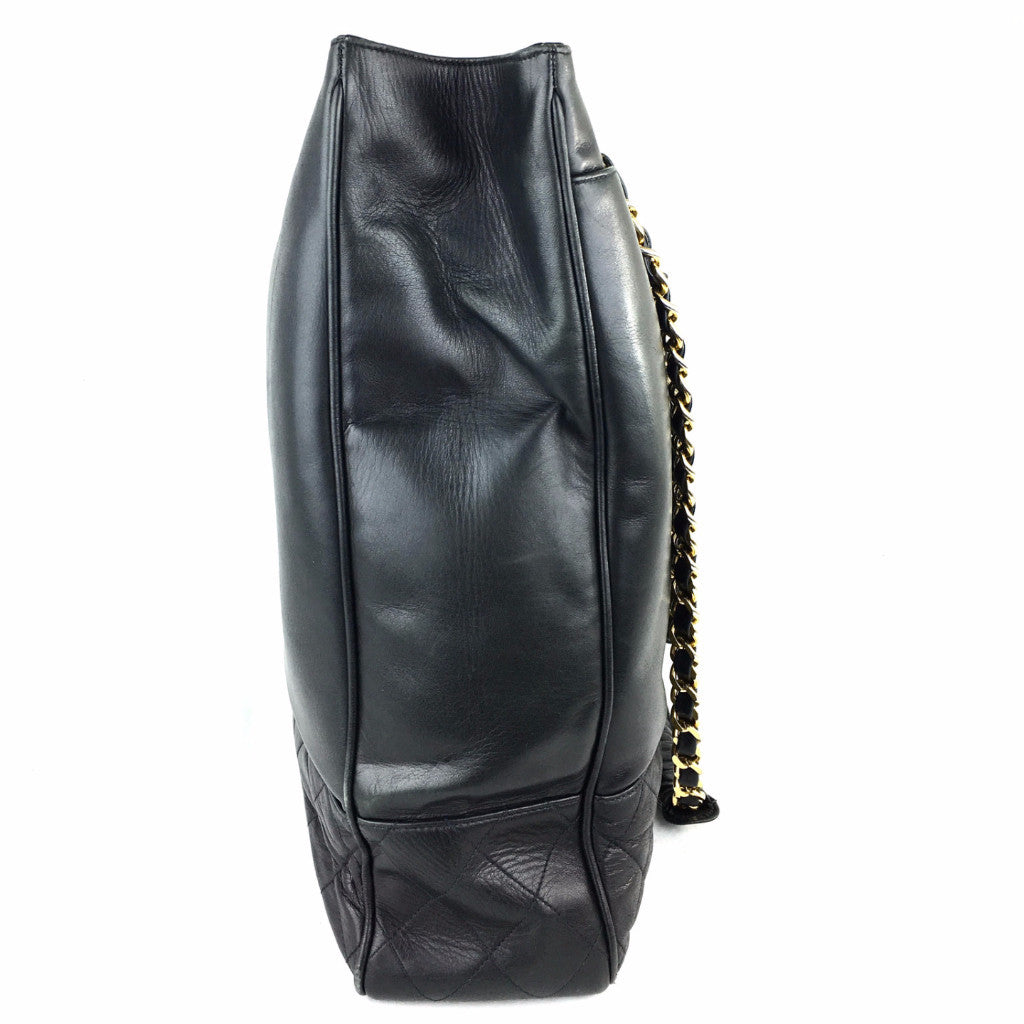 CHANEL Black XL Shoulder Tote
