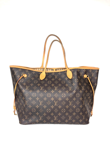 Louis Vuitton Neverfull GM monogram handbag shoulder bag shopper Brown  Leather ref.734933 - Joli Closet