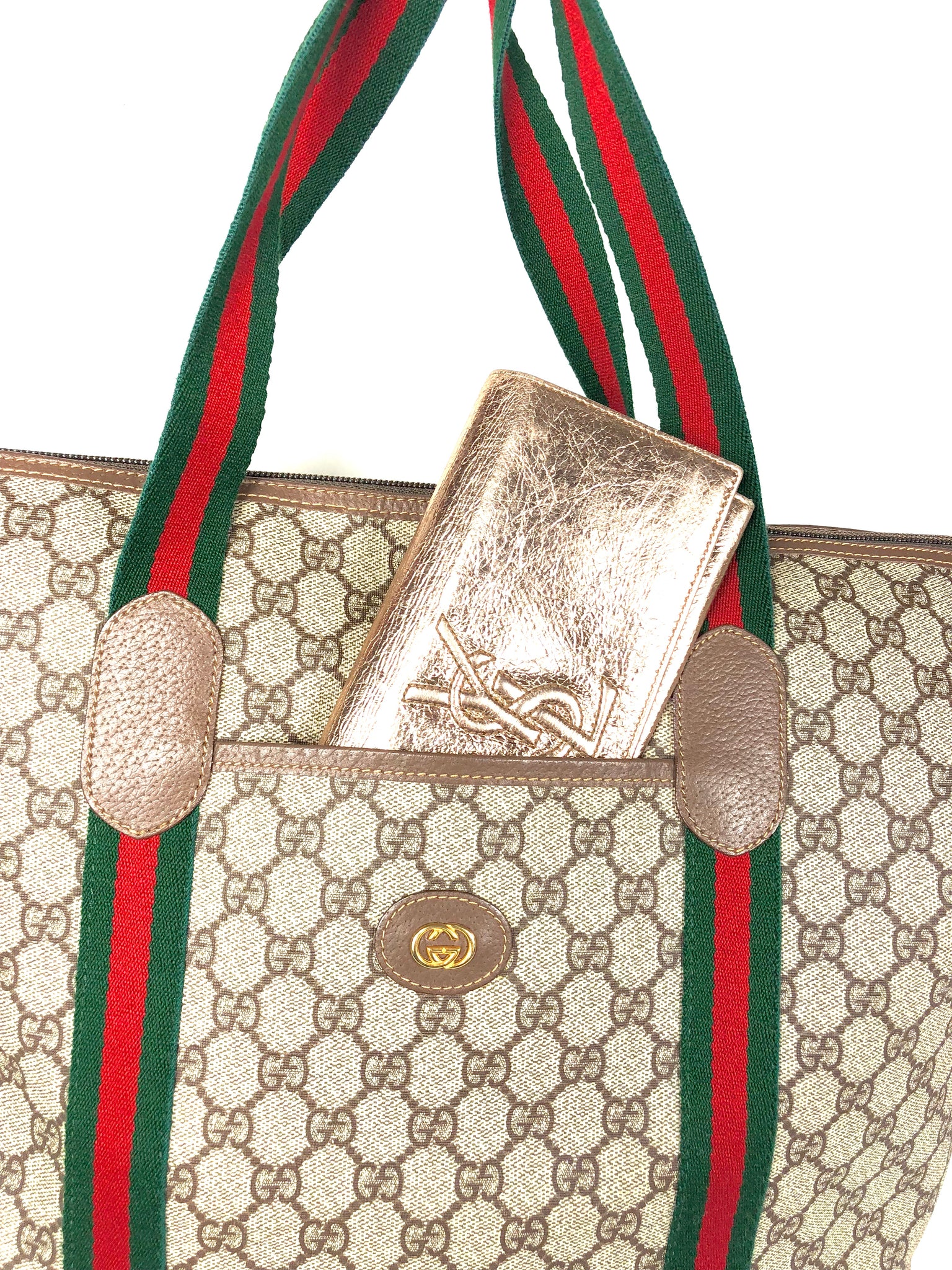 GUCCI Supreme XL Travel Tote Bag