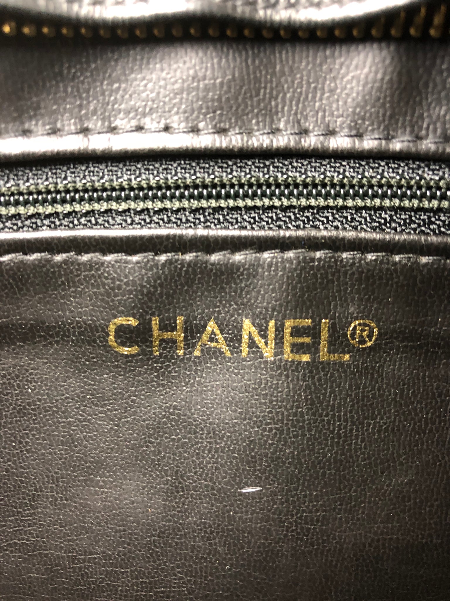 CHANEL Black Lambskin Quilted Shoulder Bag