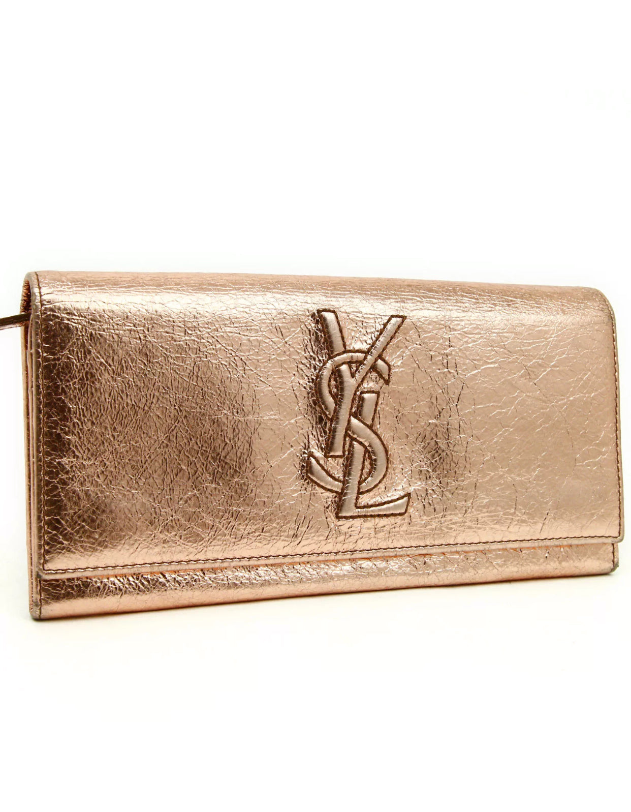 YSL Metallic Wallet Clutch