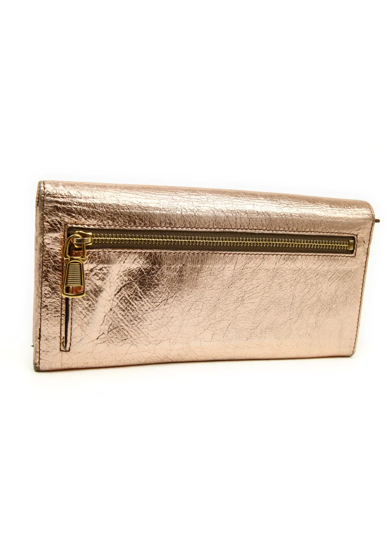 YSL Metallic Wallet Clutch