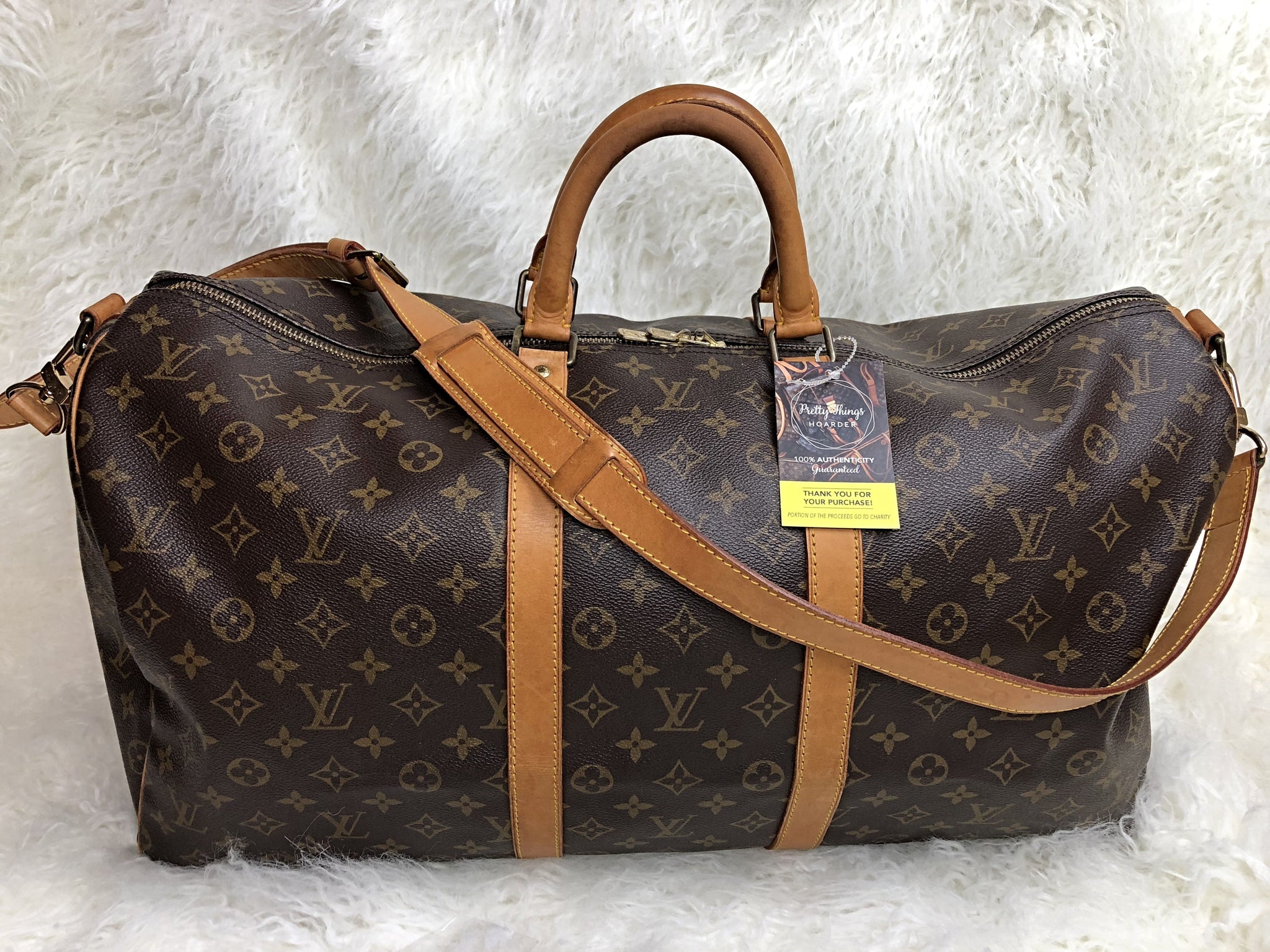 LOUIS VUITTON Keepall 55 Bandouliere Duffel Bag