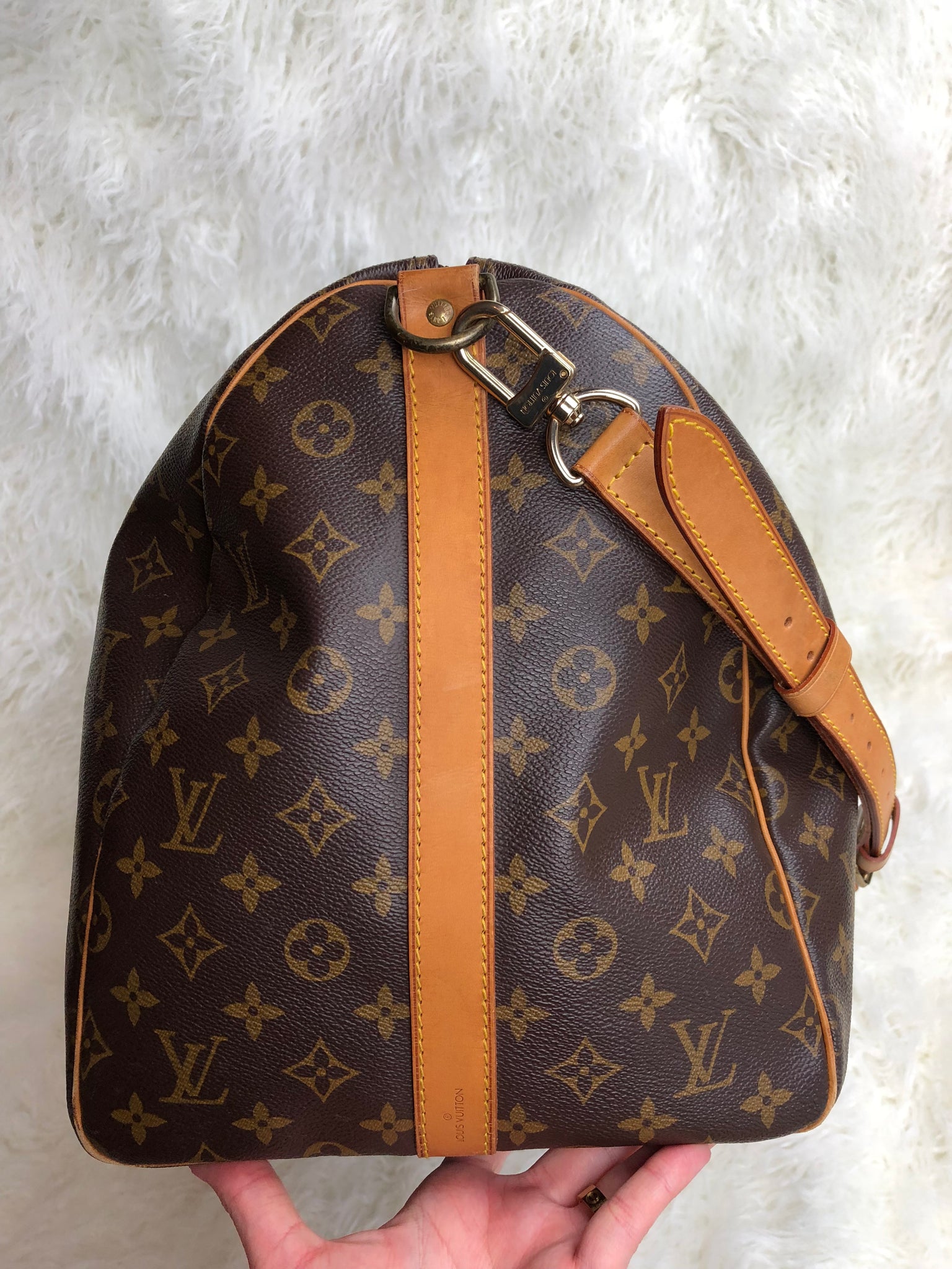 LOUIS VUITTON Keepall 55 Bandouliere Duffel Bag