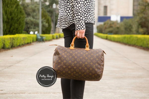Louis Vuitton Speedy handbag 35 in brown canvas customized wake up, don't  be nervous-1323512590 Cloth ref.855352 - Joli Closet