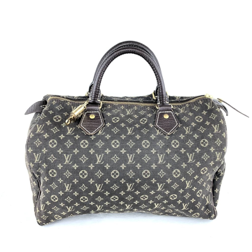 LOUIS VUITTON Mini Lin Speedy 30 Ebene