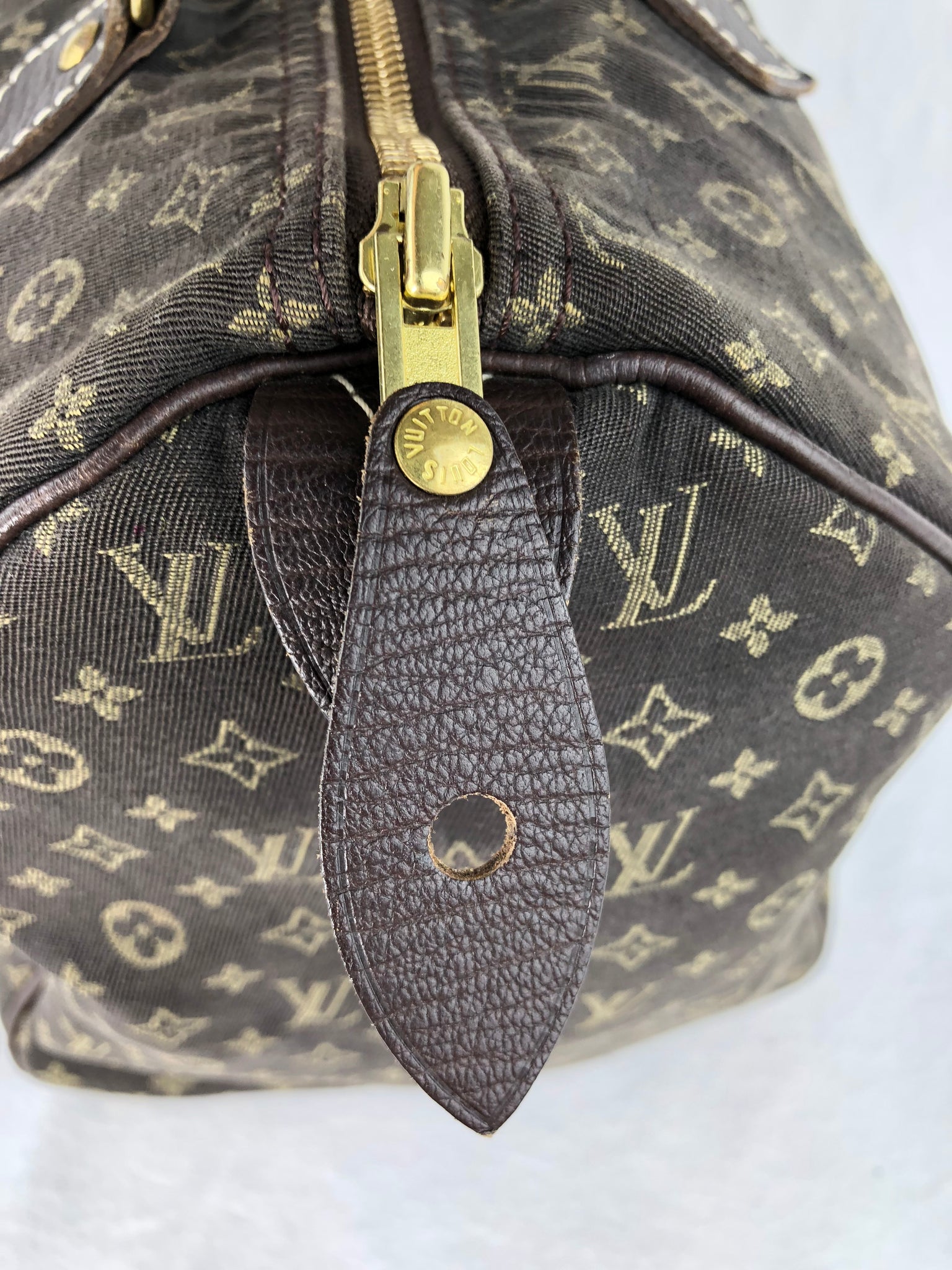 LOUIS VUITTON Mini Lin Speedy 30 Ebene