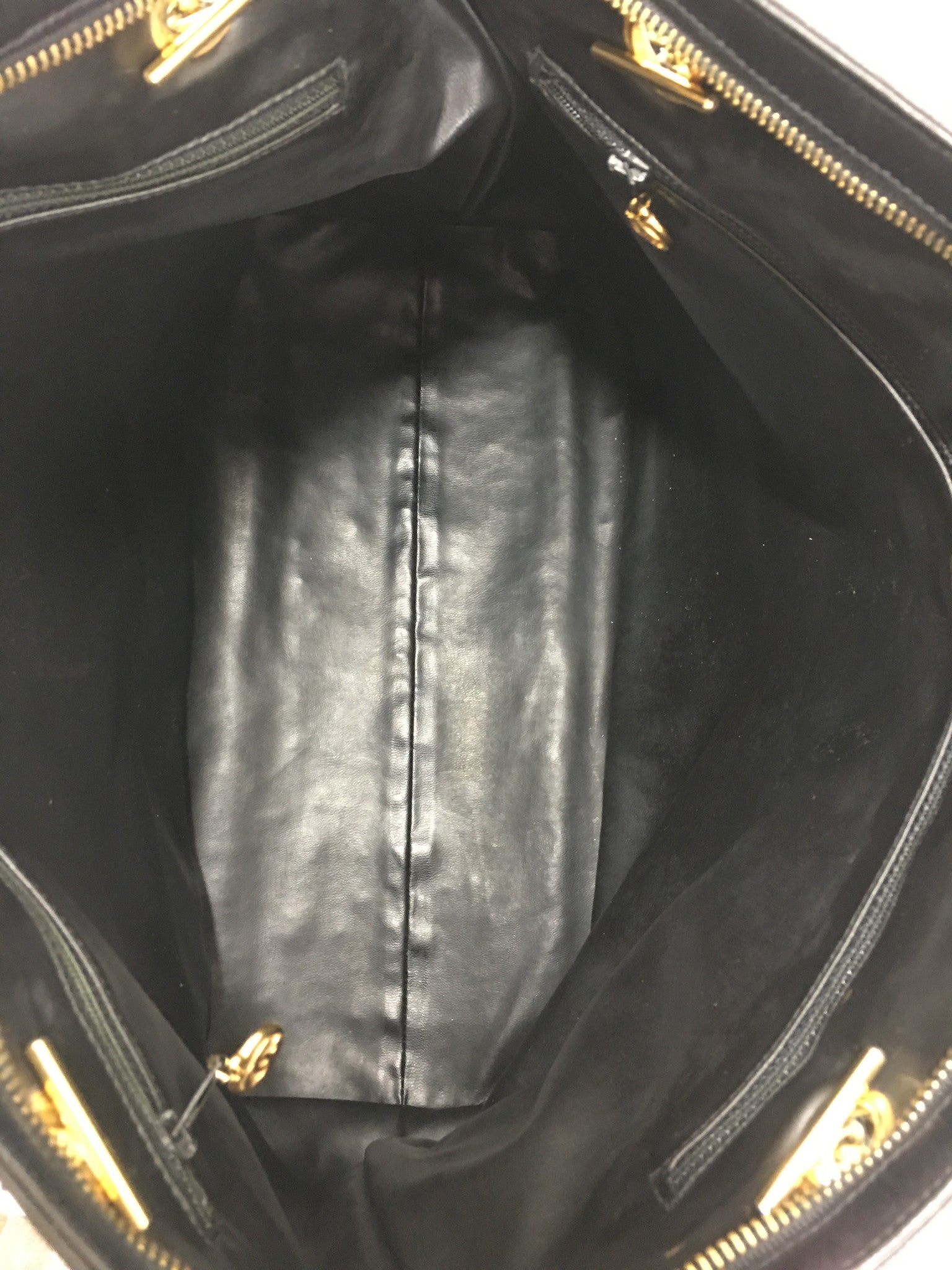 CHANEL Black Quilted CC Charm XL Shoulder Bag