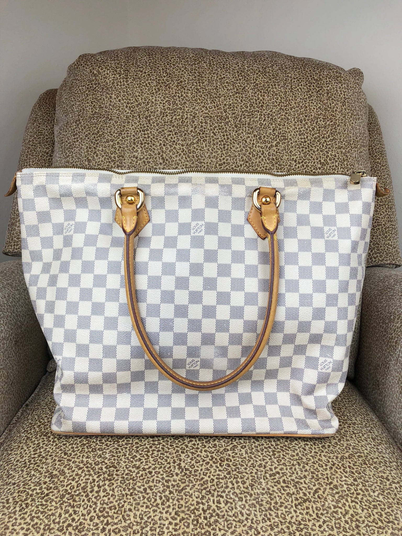 LOUIS VUITTON Damier Azur Saleya GM