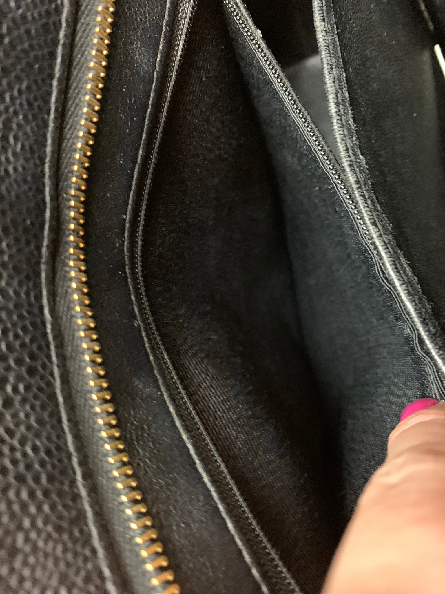 CHANEL Black Caviar Leather Medallion Tote