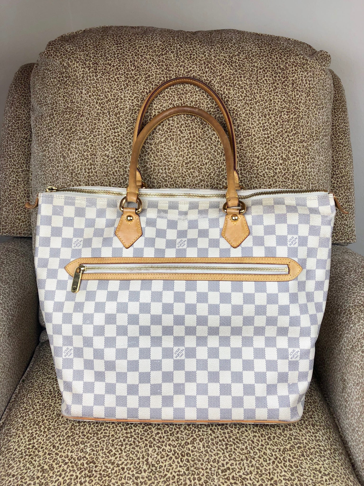 LOUIS VUITTON Damier Azur Saleya GM