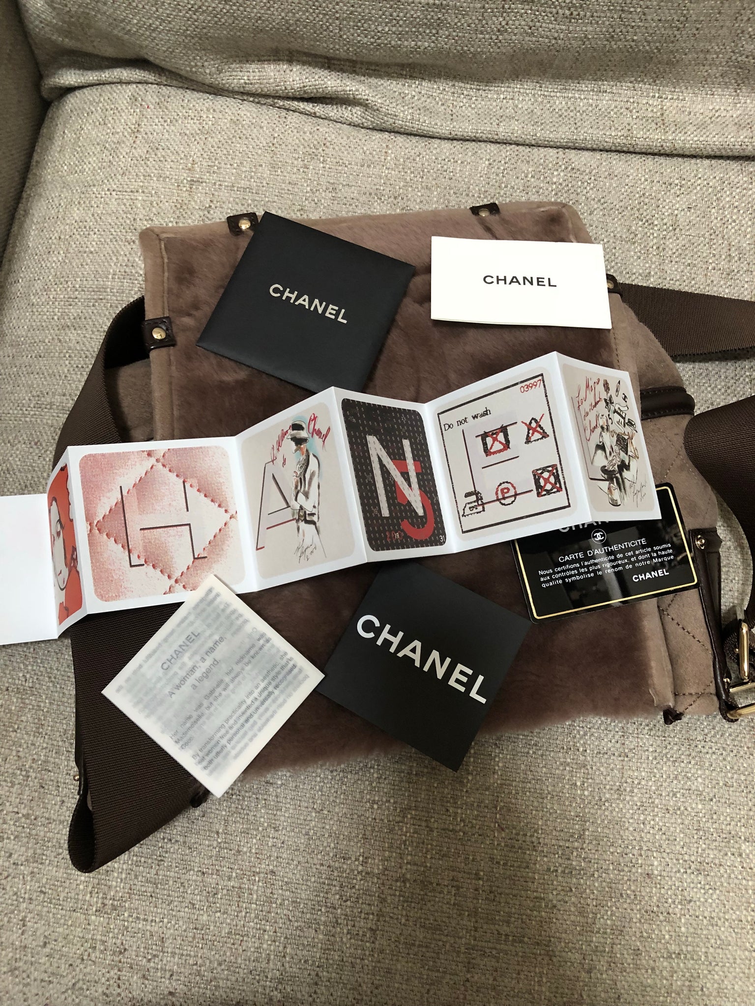 CHANEL Suede Crossbody Bag