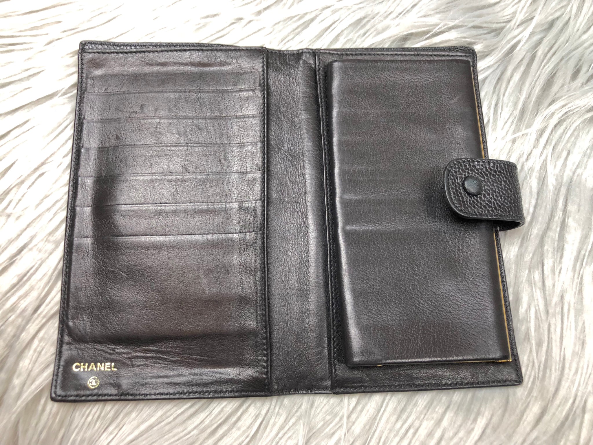 CHANEL Caviar Black CC Wallet