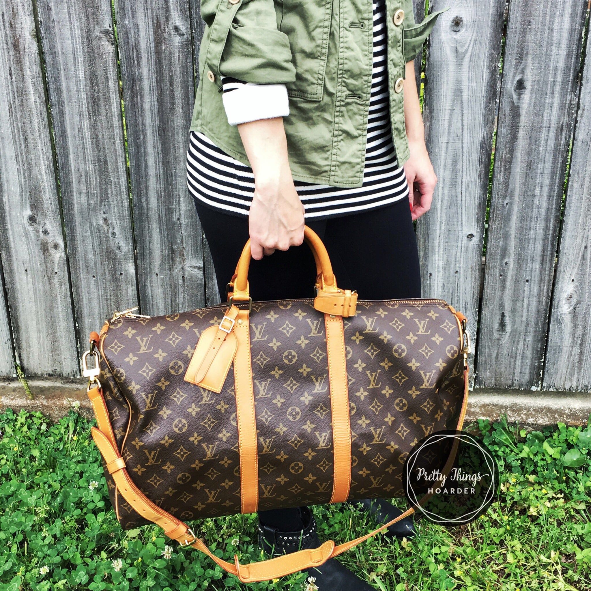 LOUIS VUITTON Keepall 55 Bandouliere Duffel Bag