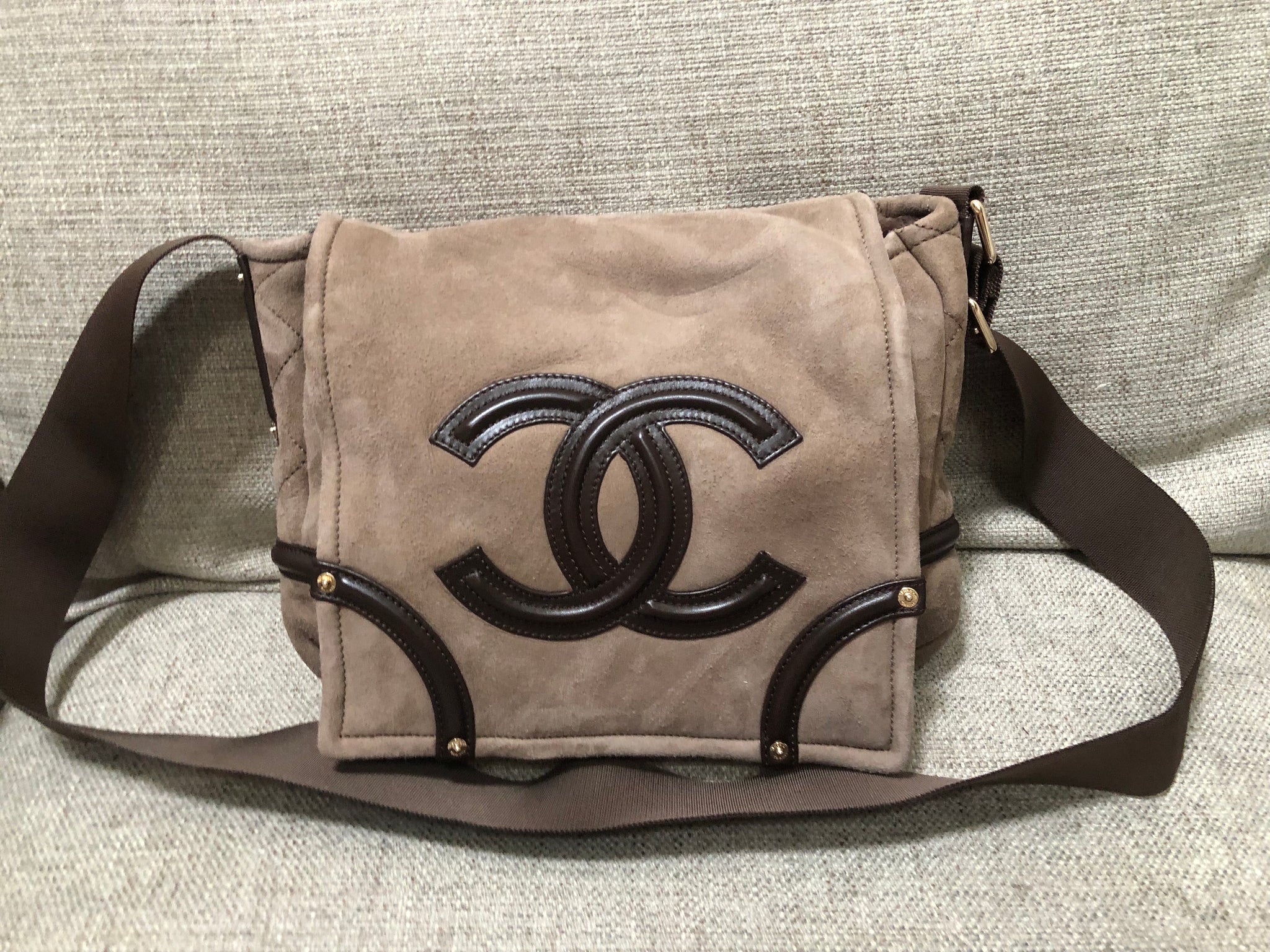 CHANEL Suede Crossbody Bag