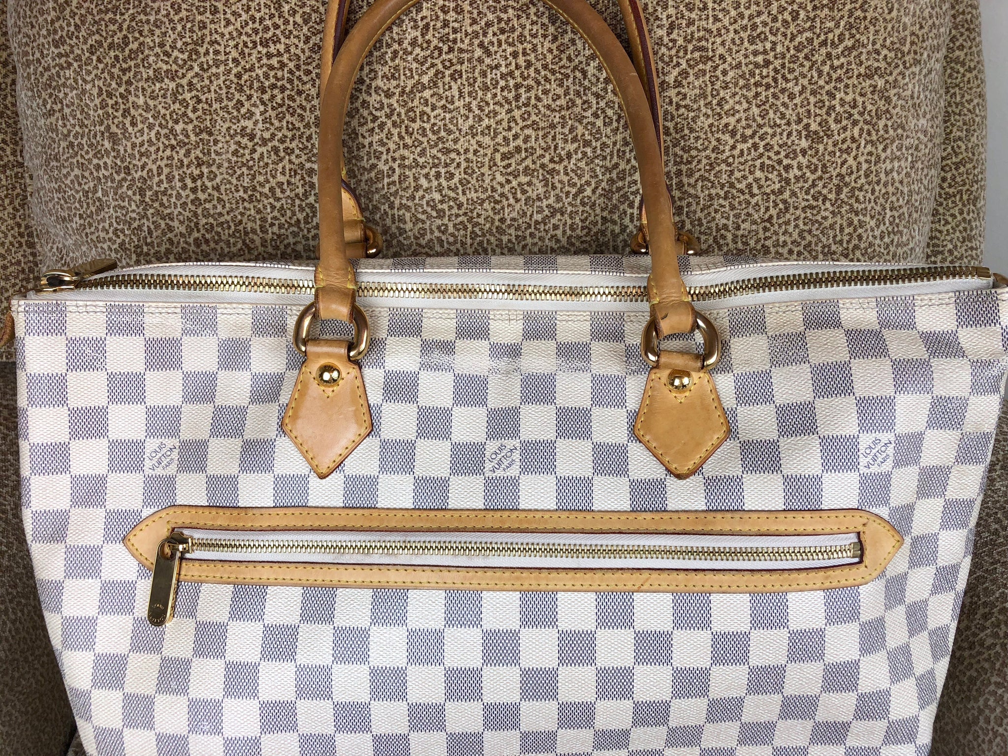 LOUIS VUITTON Damier Azur Saleya GM