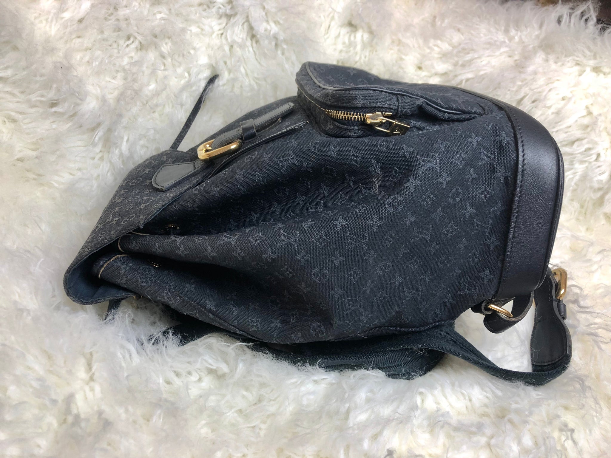 LOUIS VUITTON Navy GM Backpack