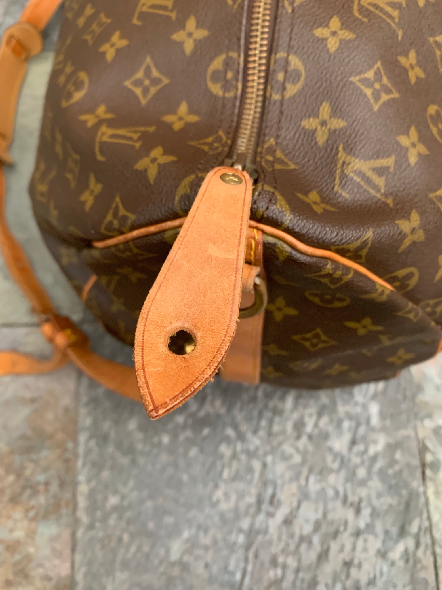 LOUIS VUITTON Keepall 55 Bandouliere Duffel Bag