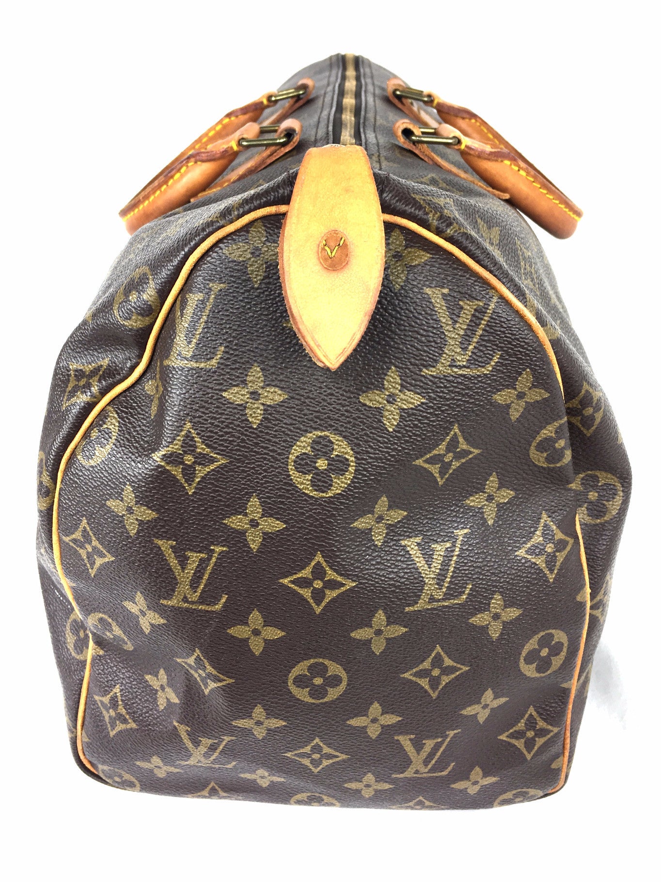 Louis Vuitton Vintage Canvas Brown Monogram Speedy 40 Bag Satchel Cloth  ref.666475 - Joli Closet